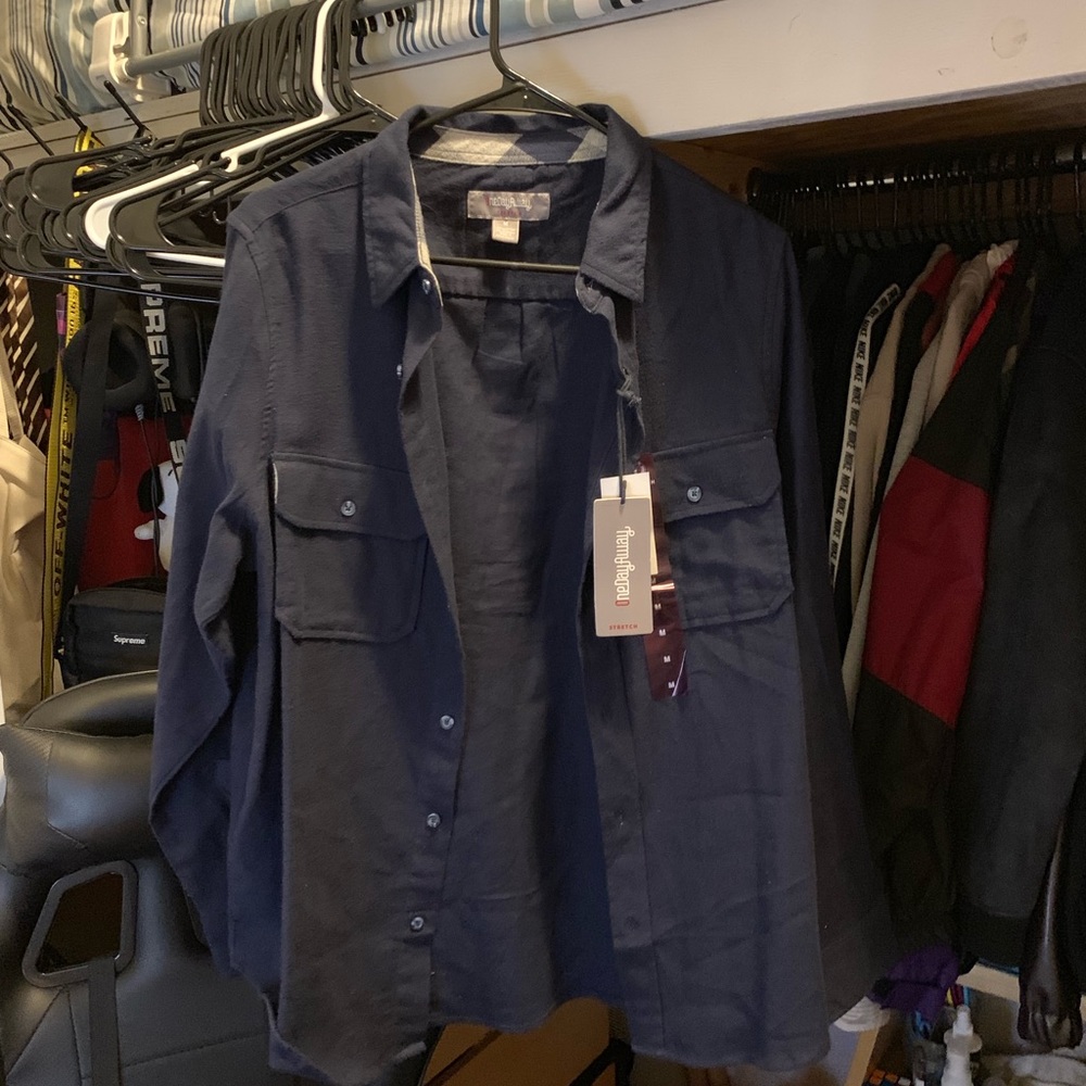 Onedayaway navy blue long sleeve button up